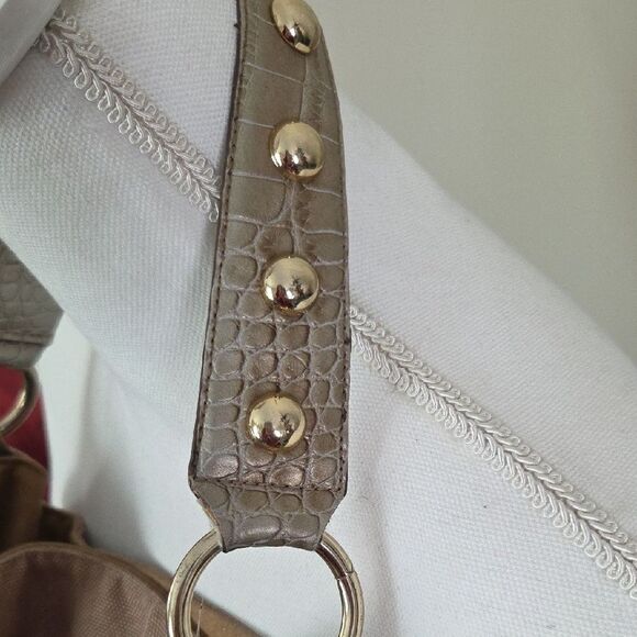 Elegant Tan Women's Bag with Studded Details - Picture 6 of 10
